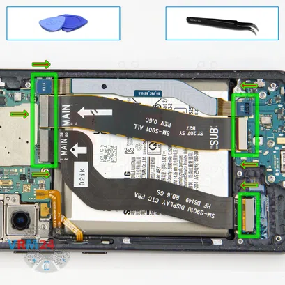 Como desmontar Samsung Galaxy S22 SM-S901 por si mesmo, Passo 9/1