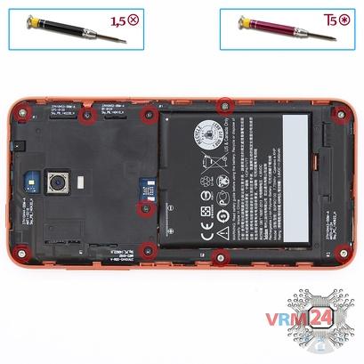 How to disassemble HTC Desire 610, Step 2/1