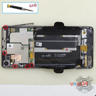 How to disassemble Sony Xperia XA, Step 9/1