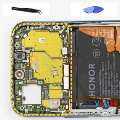 How to disassemble Honor 200 Lite, Step 16/1
