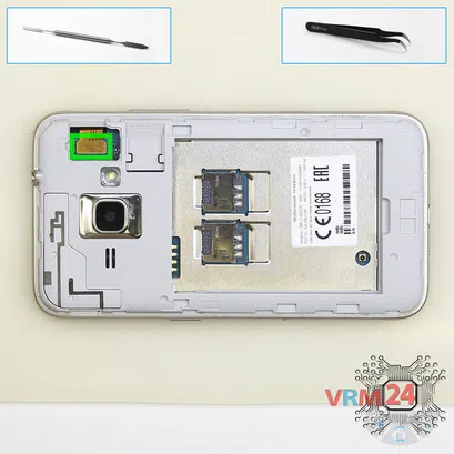Como desmontar Samsung Galaxy J1 (2016) SM-J120 por si mesmo, Passo 4/1