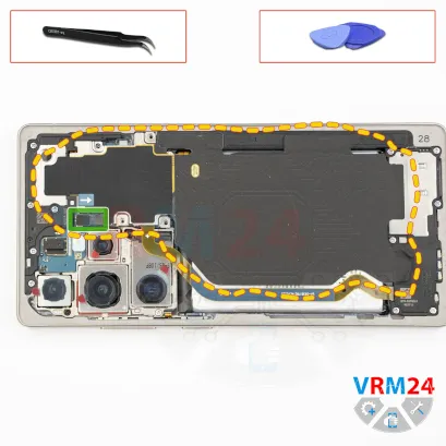 Como desmontar Samsung Galaxy S25 Ultra SM-S938 por si mesmo, Passo 6/1