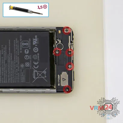 Как разобрать Asus ZenFone 3 Zoom ZE553KL, Шаг 6/1