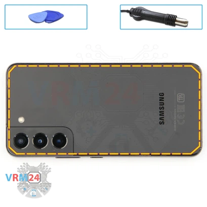 Cómo desmontar Samsung Galaxy S22 SM-S901, Paso 3/1