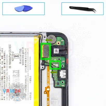 How to disassemble Oppo A15s, Step 9/1