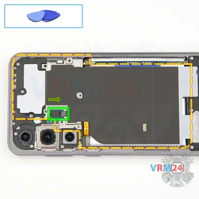 How to disassemble Samsung Galaxy S23 FE SM-S711, Step 5/1