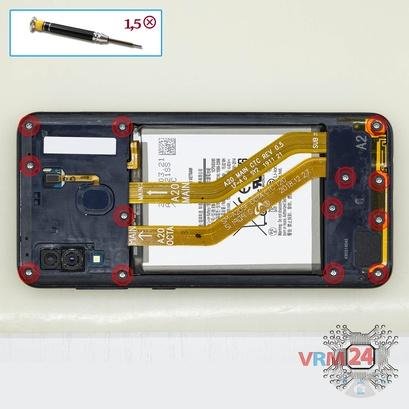 How to disassemble Samsung Galaxy A20 SM-A205, Step 3/1