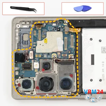 Como desmontar Samsung Galaxy S25 Ultra SM-S938 por si mesmo, Passo 17/1