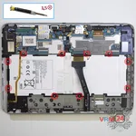 How to disassemble Samsung Galaxy Note 10.1'' GT-N8000, Step 9/1