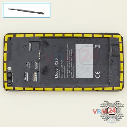 How to disassemble Doogee X20, Step 4/1