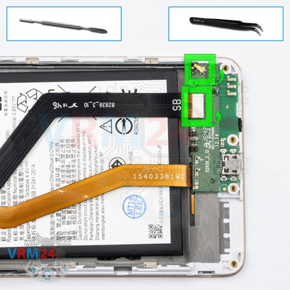 How to disassemble Lenovo K6 Note, Step 10/1