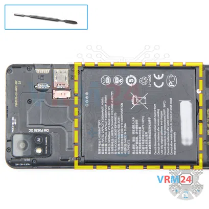 Como desmontar ZTE Blade A31 por si mesmo, Passo 3/1