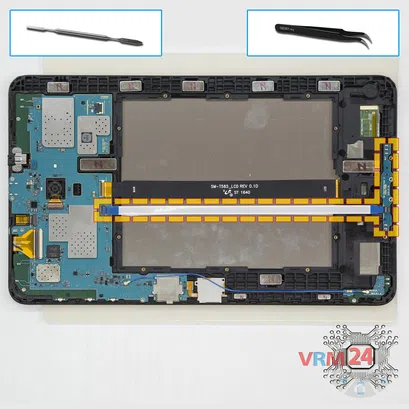 Cómo desmontar Samsung Galaxy Tab A 10.1'' (2016) SM-T585, Paso 12/1