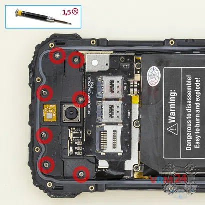 Como desmontar uleFone Armor 2 por si mesmo, Passo 8/1