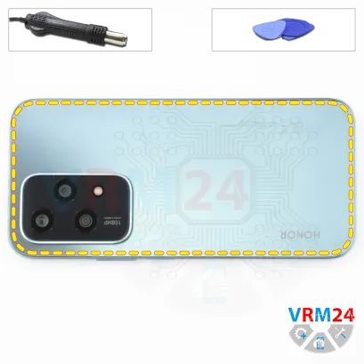 How to disassemble Honor 200 Lite, Step 3/1