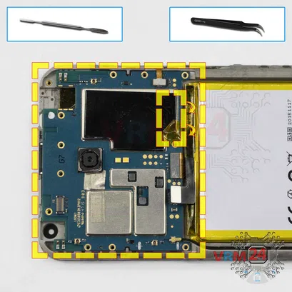 Cómo desmontar Meizu M2 Note M571H, Paso 15/2