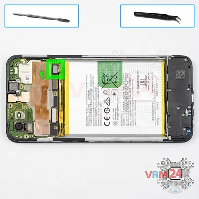How to disassemble Oppo A1k, Step 5/1