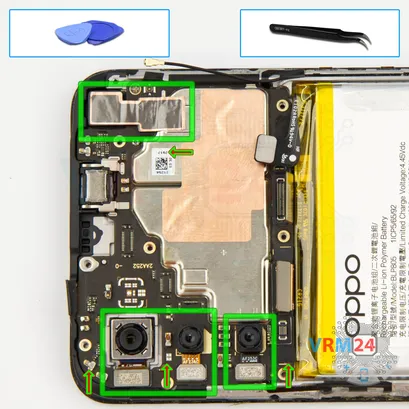 How to disassemble Oppo A55, Step 13/1