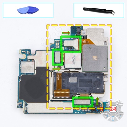 How to disassemble Samsung Galaxy S21 Ultra SM-G998, Step 16/1
