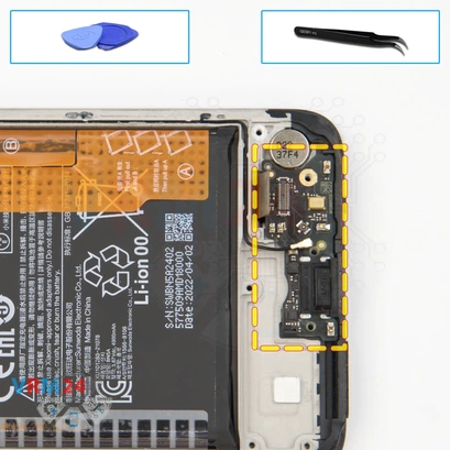 How to disassemble Xiaomi RedMi 10, Step 11/1