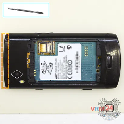 Как разобрать Samsung Wave 2 GT-S8530, Шаг 3/1