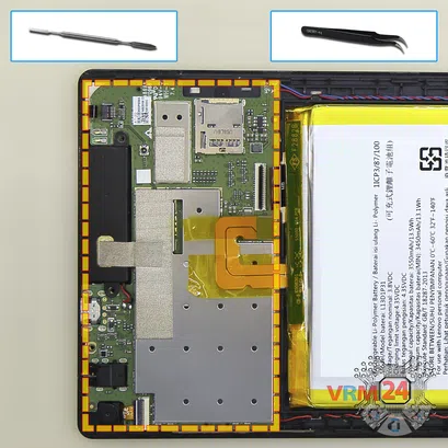 How to disassemble Lenovo Tab 2 A7-20, Step 6/1