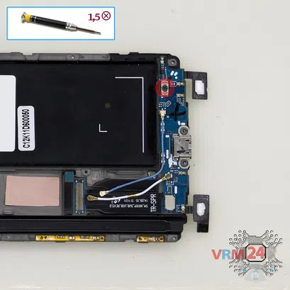 Cómo desmontar Samsung Galaxy Note 4 SM-N910, Paso 11/1