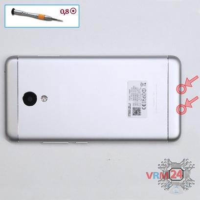How to disassemble Meizu M3s mini Y685H, Step 2/1