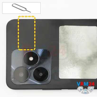 How to disassemble Realme C53, Step 2/1