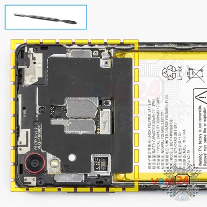 Как разобрать ZTE Blade A7 Vita, Шаг 6/1