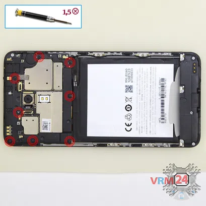How to disassemble Meizu M3 Note M681H, Step 4/1