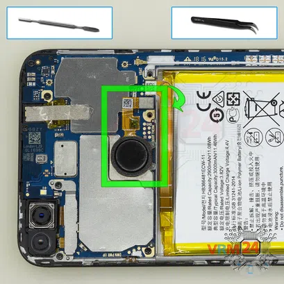 How to disassemble Huawei Honor 7C Pro, Step 11/1