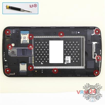 How to disassemble LG K10 K430DS, Step 3/1