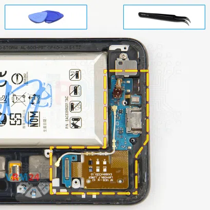 Como desmontar LG V40 ThinQ V405 por si mesmo, Passo 14/1