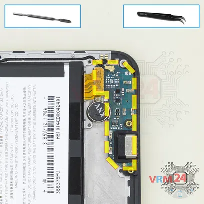 How to disassemble Meizu X8 M852H, Step 9/1