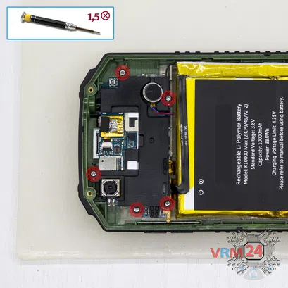 How to disassemble Oukitel K10000 Max IP68, Step 4/1