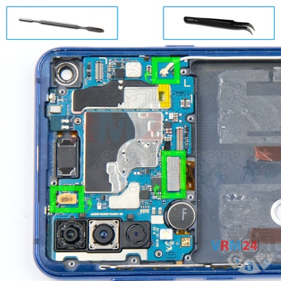 Cómo desmontar Samsung Galaxy A9 Pro (2019) SM-G887, Paso 16/1