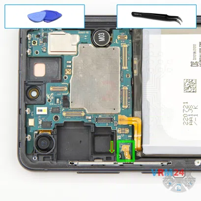 Cómo desmontar Samsung Galaxy S21 FE SM-G990, Paso 14/1