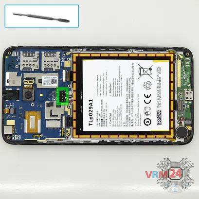 How to disassemble Alcatel OT POP 3 5025D, Step 6/1