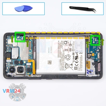 Como desmontar Samsung Galaxy A53 SM-A536 por si mesmo, Passo 10/1