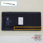 How to disassemble Samsung Galaxy Note 9 SM-N960, Step 2/1