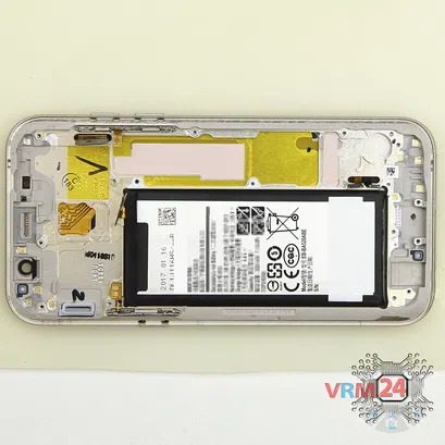 Cómo desmontar Samsung Galaxy A5 (2017) SM-A520, Paso 13/1