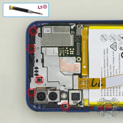 Как разобрать Huawei P20 Lite, Шаг 14/1