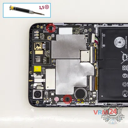 How to disassemble HTC Desire 728, Step 7/1