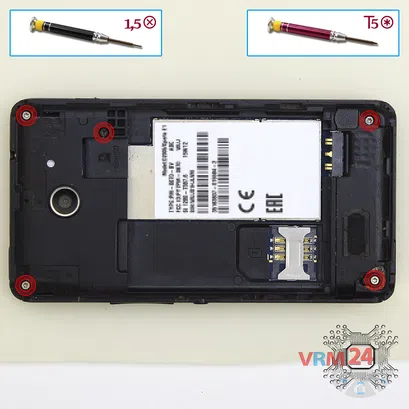 How to disassemble Sony Xperia E1, Step 3/1