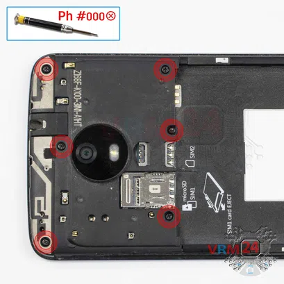 Como desmontar Motorola Moto E4 XT1762 por si mesmo, Passo 4/1