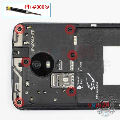 How to disassemble Motorola Moto E4 XT1762, Step 4/1