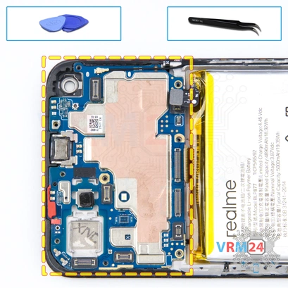 How to disassemble Realme 8i, Step 14/1