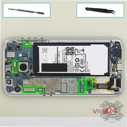 How to disassemble Samsung Galaxy S7 SM-G930, Step 9/1