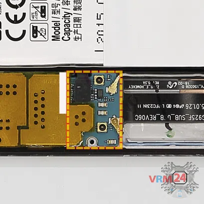 Cómo desmontar Samsung Galaxy S6 Edge SM-G925, Paso 7/2